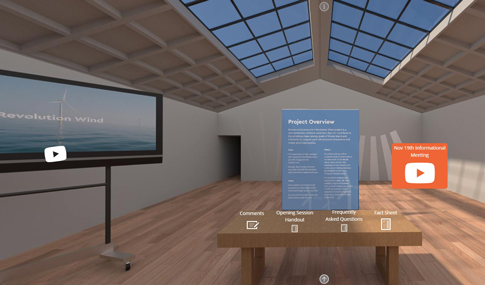 Screengrab of Revolution Wind Virtual Meeting Room