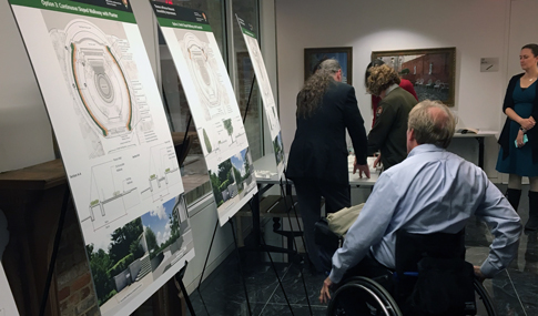 Project boards on display at fully accessible public outreach meeting.