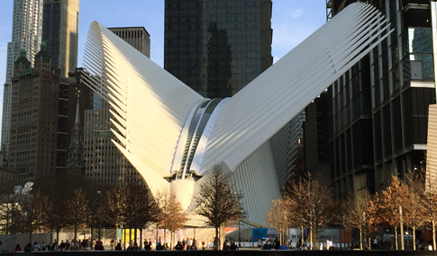 The Oculus transportation hub at the World Trade Center site.