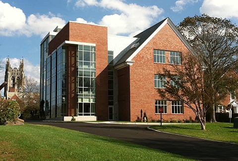 Exterior view of St.George’s School in Middletown, Rhode Island.