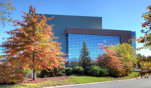Landscaping at Bristol-Myers-Squibb facility in Devens, Massachusetts.