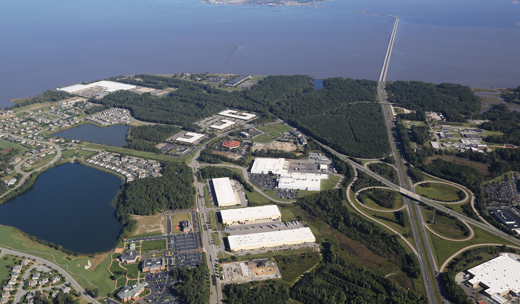 Aerial view of Bridgeway Commerce Center in Suffolk, Virginia.
