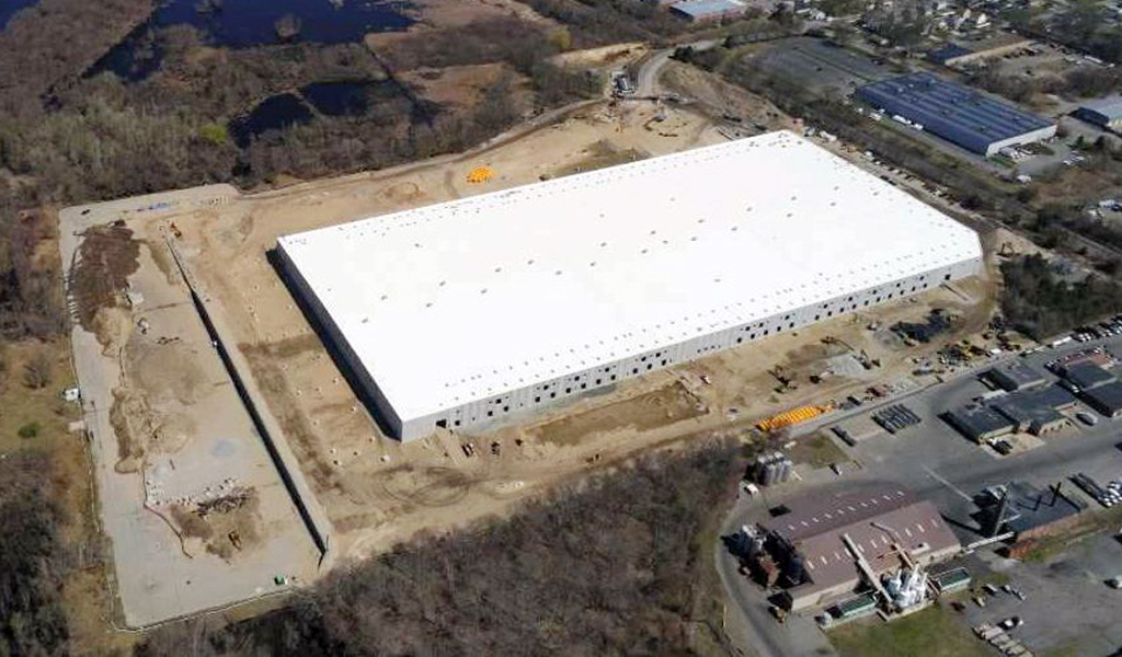 Aerial view of The Home Depot’s 775,000-square-foot Operations Center in Tewksbury, MA.