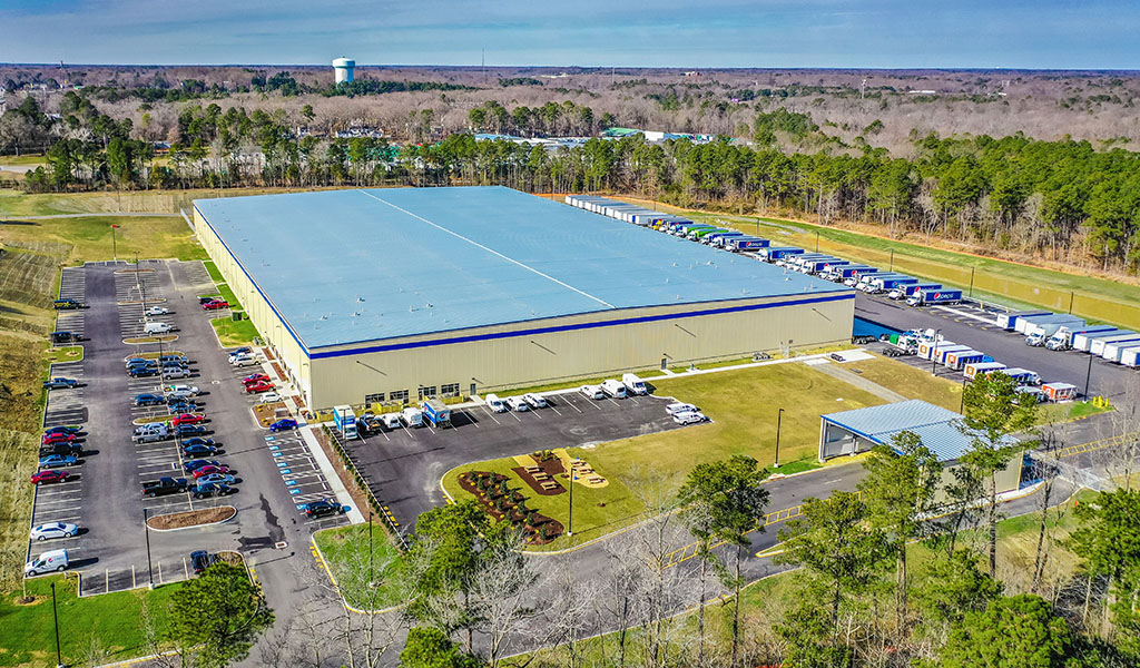 Aerial view of Pepsi distribution center in Chesterfield County, Virginia.