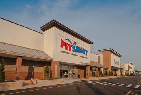 View of Petsmart at the Shops at Riverhead in New York.