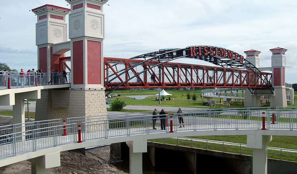 The 1,000-feet Kissimmee Trail Bridge stands out for design and structure.