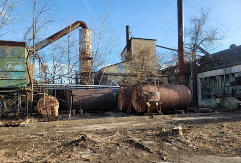 Site of the former Nearpara Rubber Factory in Hamilton Township, New Jersey.