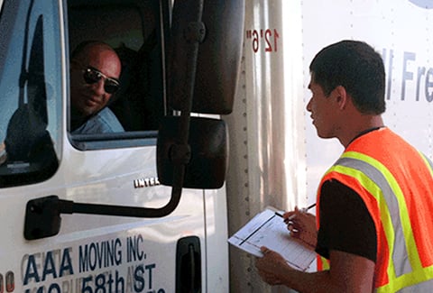Survey conducted to gather information on commercial truck travel for PANYNJ.
