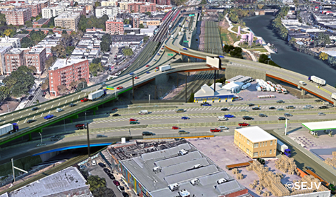 Highway improvements rendering facing north 