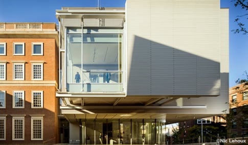 Outside entrance of the Harvard Art Museum in Cambridge, Massachusetts