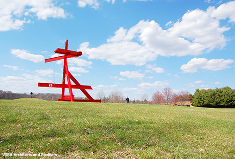 Contemporary outdoor sculpture at Storm King Art Center in New
