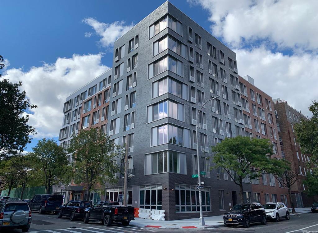 Street view of The Corden in the Bronx in the fall.