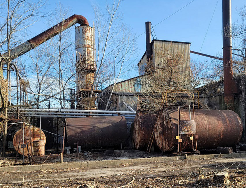 Site of the former Nearpara Rubber Factory in Hamilton Township, New Jersey.