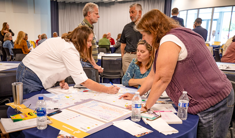 Residents attending a community interactive workshop. 