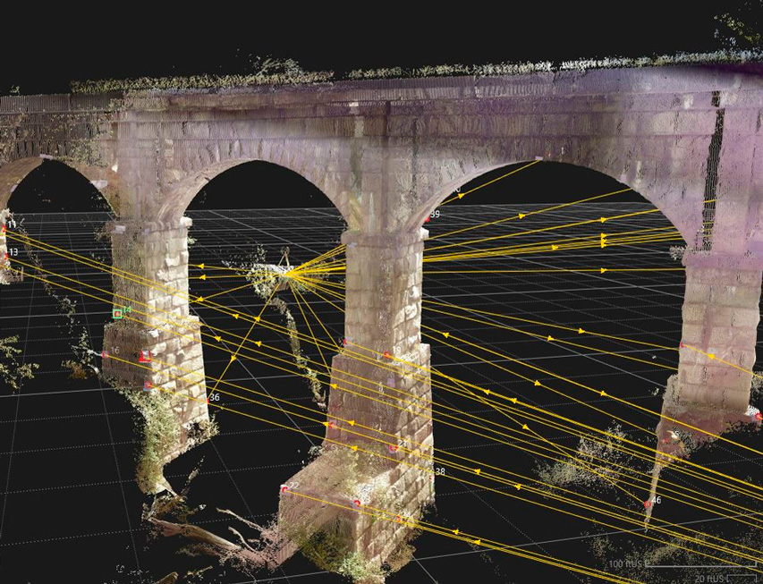 3D representation of bridge created using LiDAR.