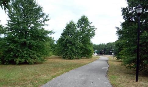 The waterfront park provided access to bike trails and a walkable pedestrian route.