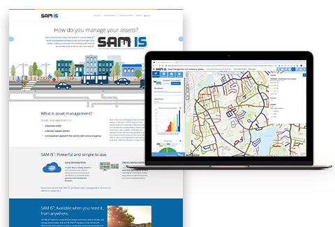 The SAM IS platform is a scalable solution to help municipalities and agencies track assets.