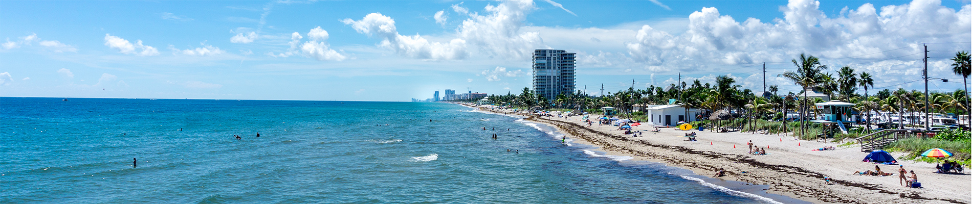 A Florida beach shoreline