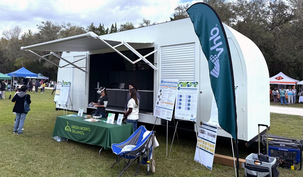 The City of Orlando’s Resilience, Education, and Advocacy Center for Hazard Preparedness (REACH) mobile resiliency hub. 