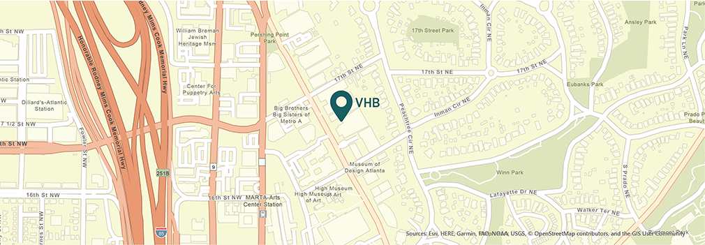 Location of VHB's Atlanta, Georgia office.