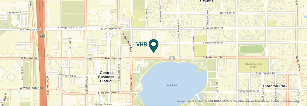 Location of VHB's Orlando, Florida office.