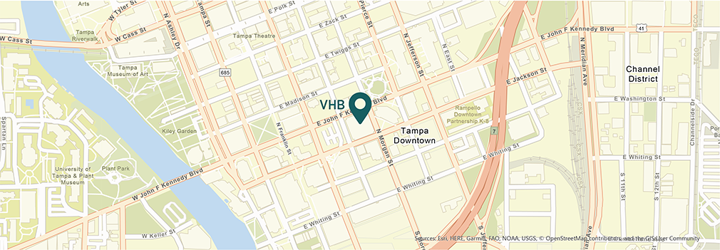 Location of VHB's Tampa, Florida office.