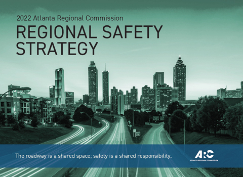 The downtown Atlanta skline on the cover of the Regional Safety Strategy document