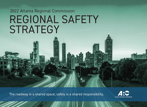The downtown Atlanta skline on the cover of the Regional Safety Strategy document