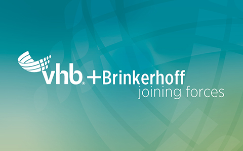 Graphic with text VHB + Brinkerhoff Joining Forces