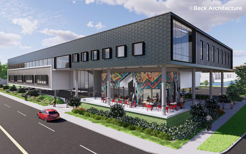 Preliminary rendering of the Innovation Center East Elevation