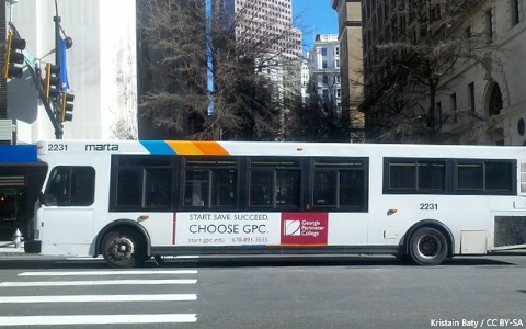 A MARTA bus delivers Atlanta riders to critical services