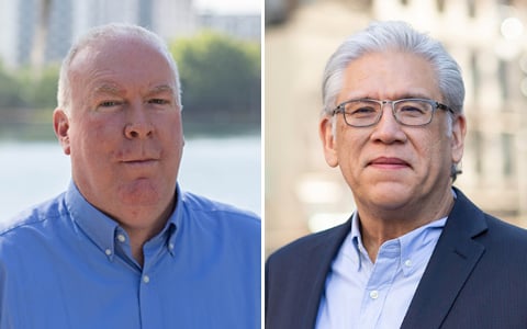 A collage of Scot, Jeff and Vincent smiling at the camera.