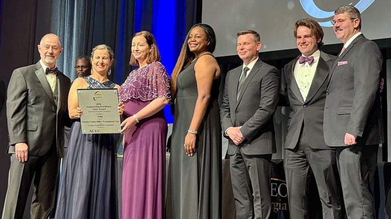 ACEC GA Awards Engineering Excellence Team Stage Spotlight Dresden Talbot 500kV Transmission Line.
