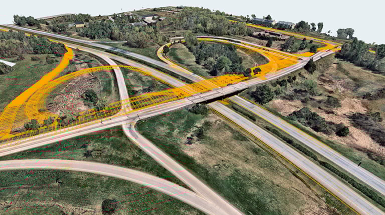 A model of Exit 17 Interchange in Colchester, Vermont.