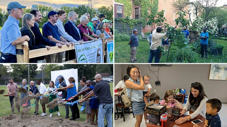 Community nonprofits supported by VHB’s 2025 Charitable Foundation grants in a four-square collage