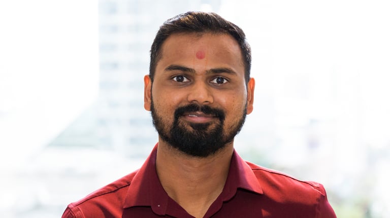 Chirag Patel smiling at the camera.