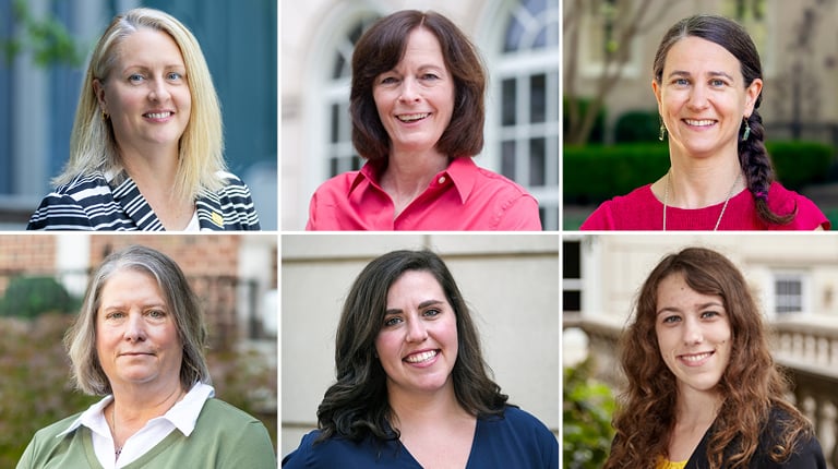 Photos of Regan Hammond, Jill Hodges, Erin Murphy, Stephanie Roberts, Allison Bell, and Janine Payne. 