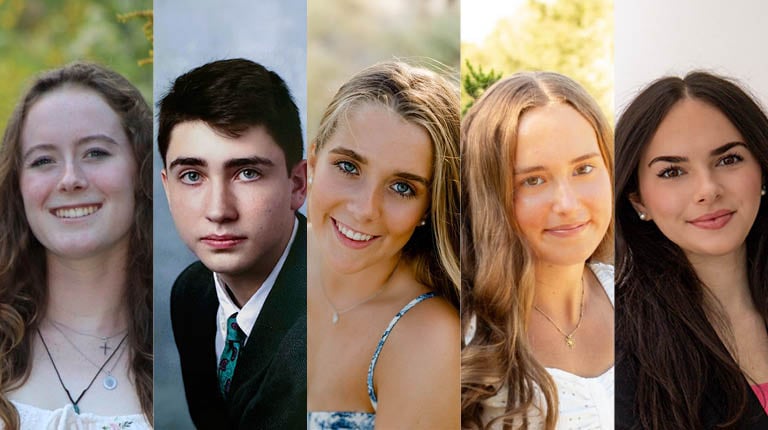 Collage of 2026 family scholarship winners.