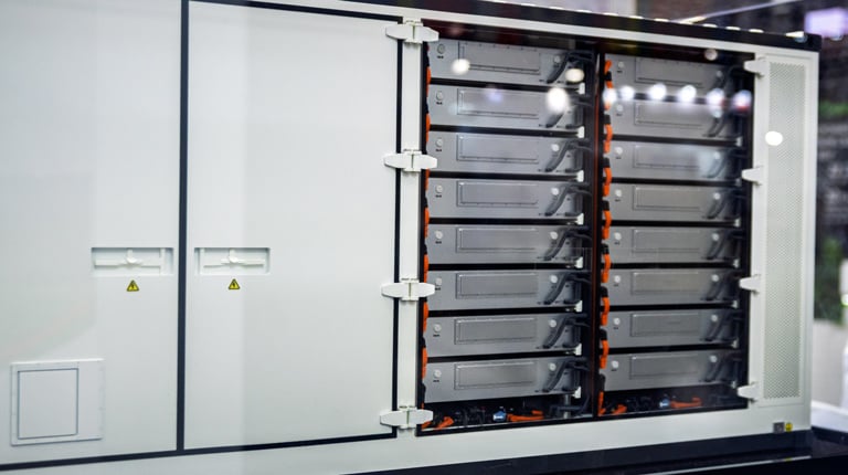 A battery storage system.