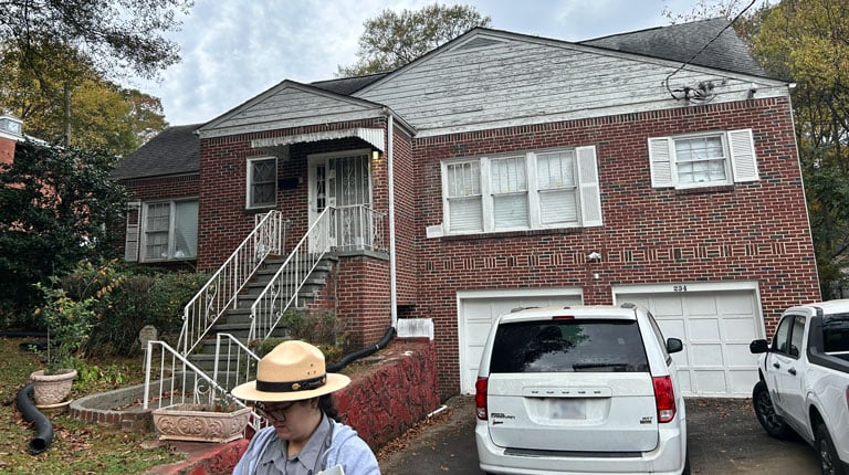 The front of the King Family Home in Atlanta. 