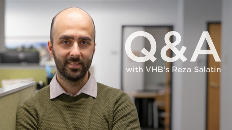 Reza Salatin at VHB’s Watertown headquarters