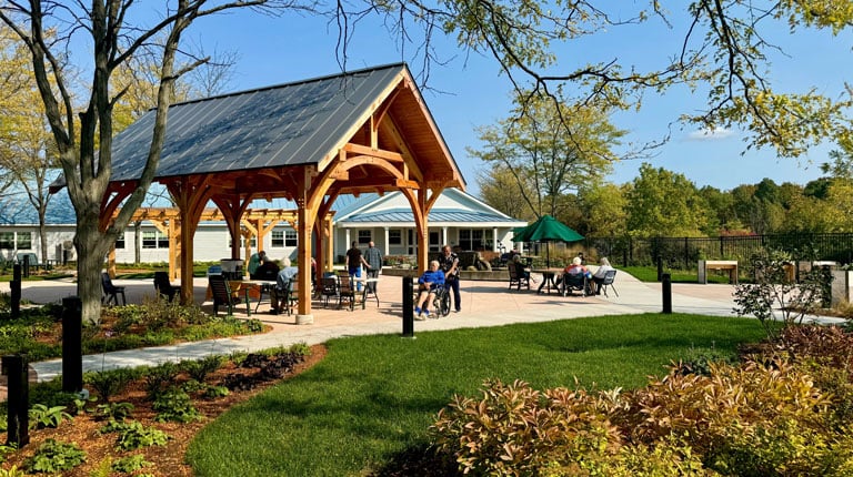 Helne Porter Rehabilitation and Nursing Courtyard, Middlebury, Vermont.