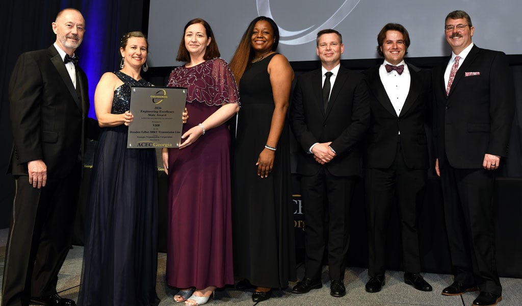 ACEC GA Awards Engineering Excellence Team Stage Spotlight Dresden Talbot 500kV Transmission Line.