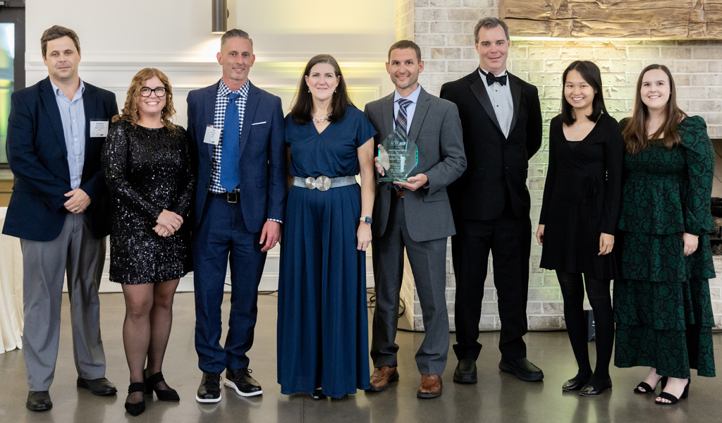 Addison Gainey (NCDOT), Miranda Salzler, Tim Goins, Jenny Fleming, Jon Soika, John Townsend, Ivy Huang, and Leah Britt from VHB.