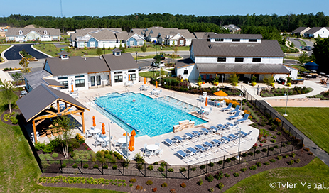 The clubhouse pool features another highly utilized neighborhood community space.