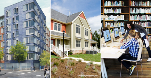 Collage thumbnail showcasing VHB's equitable development projects throughout footprint.