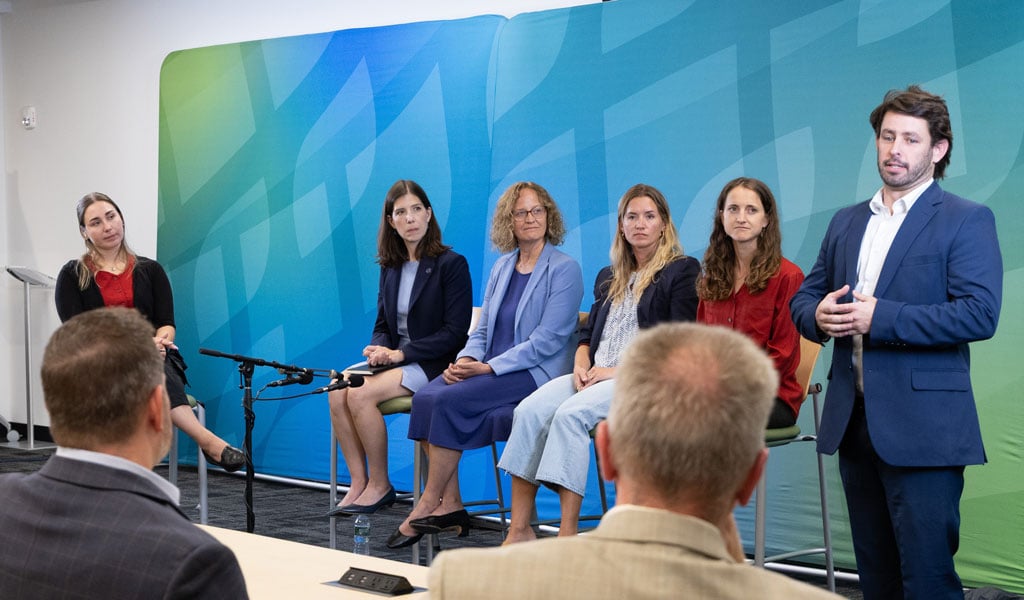 Ken Donald presenting during the Embodied Carbon forum. 