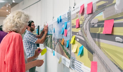 A public meeting to discuss a pedestrian bridge.