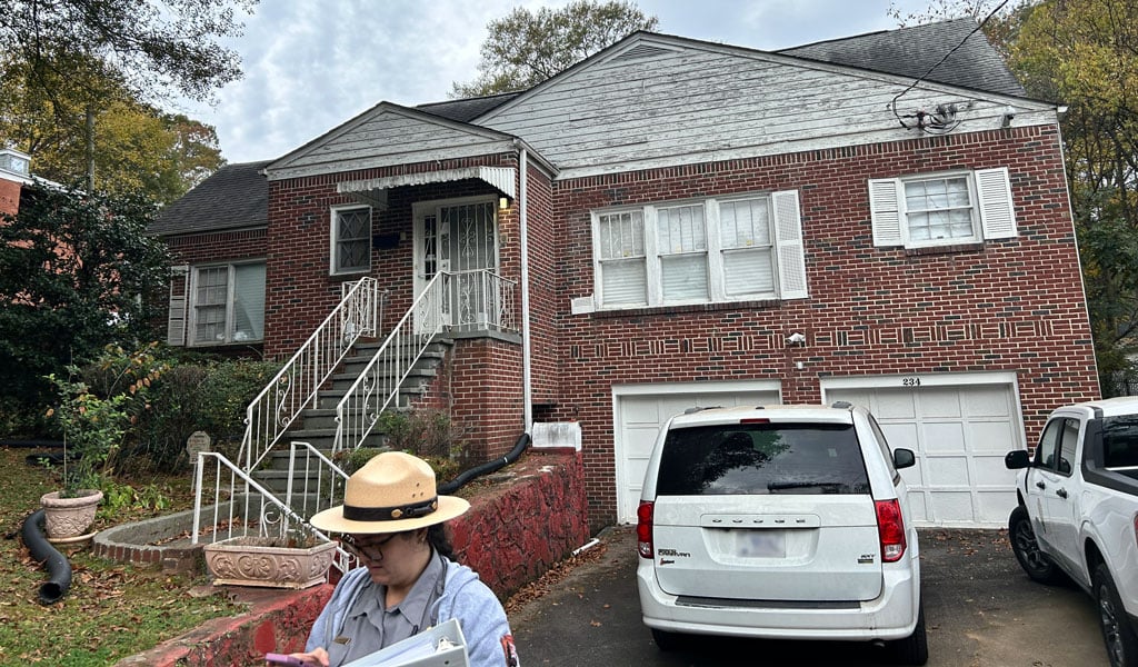 The front of the King Family Home in Atlanta. 
