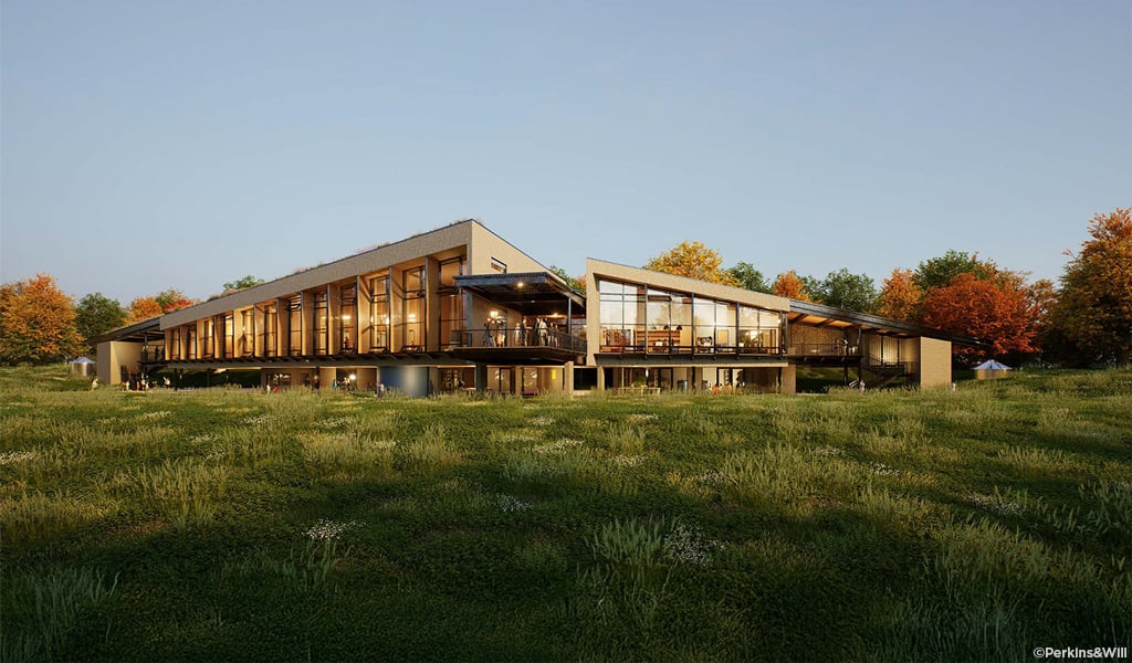 A rendering of the school building that is now being constructed. 